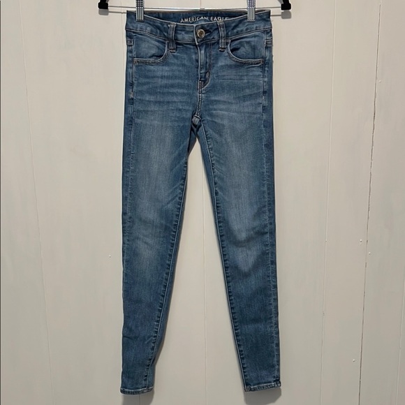 American Eagle Outfitters Blue Jegging Jeans with Stretch - Picture 1 of 5